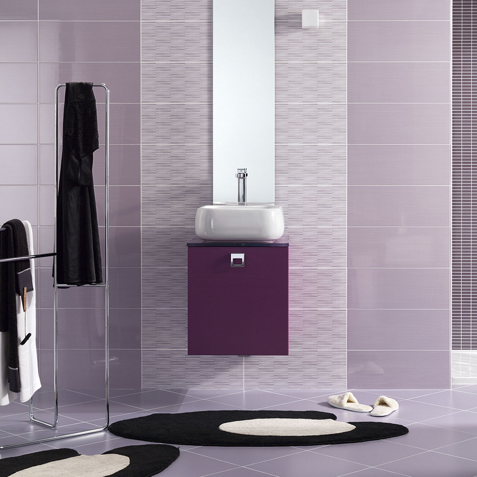 Rivestimenti bagno collezione Sole color glicine