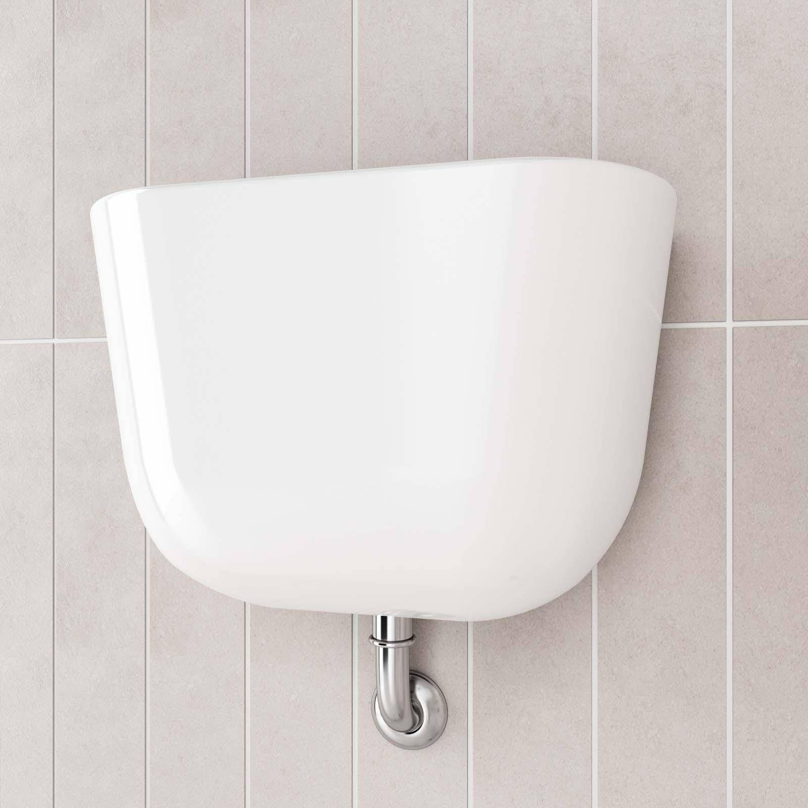 Cassetta alta di scarico acqua al wc in ceramica bianca da 10 lt universale