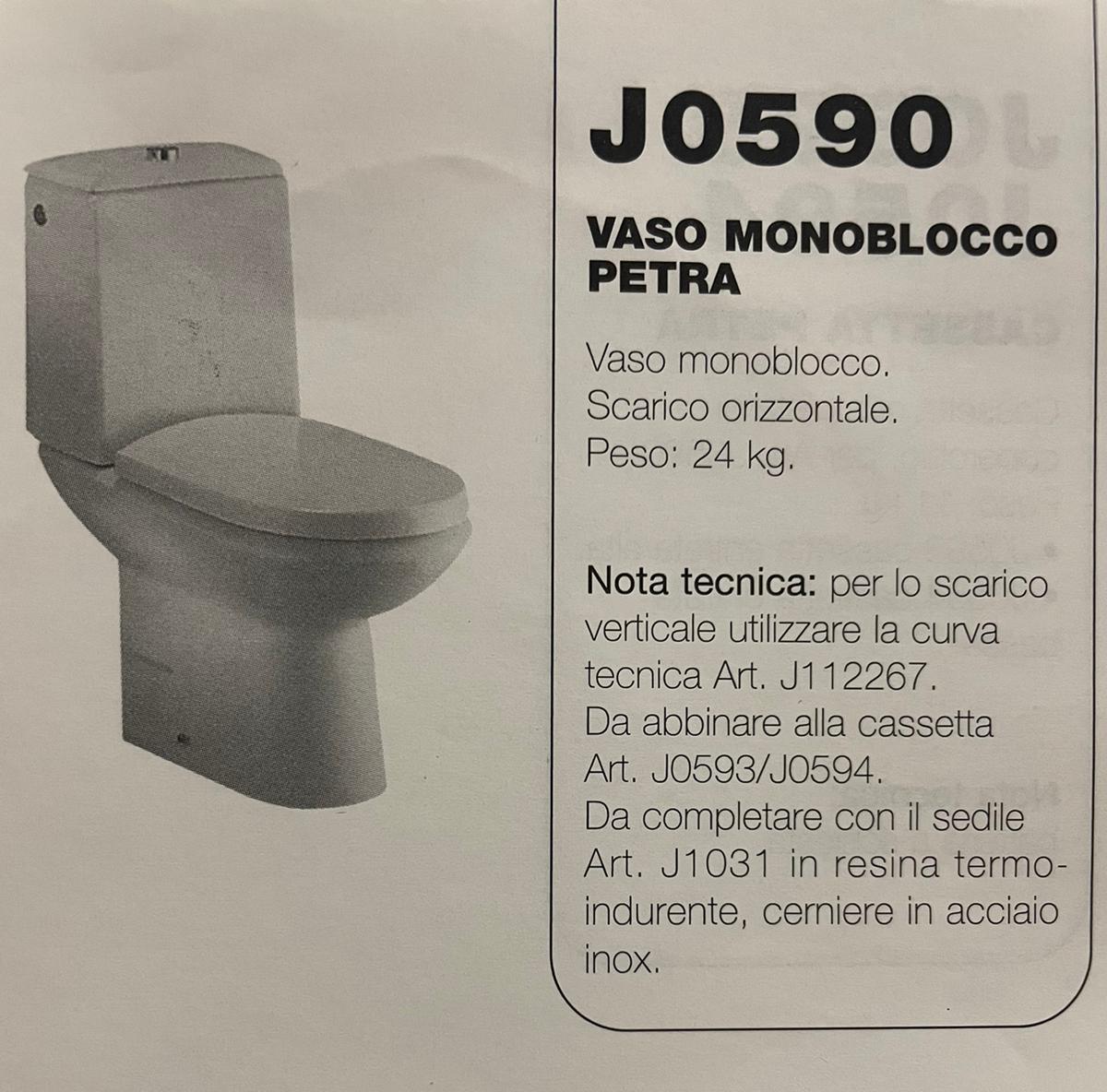 CERAMICA DOLOMITE CASSETTA PER VASO MONOBLOCCO PETRA J0593 - Ceramiche De  Paola