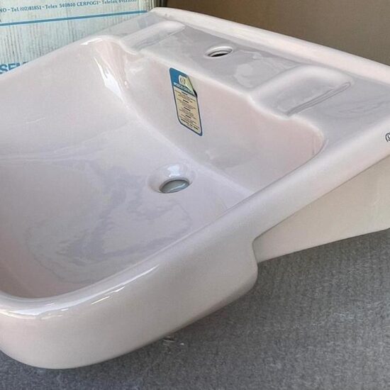WC-Sitz Pozzi Ginori Square – Hellblau Malediven, Verchromte Scharniere, Soft Close